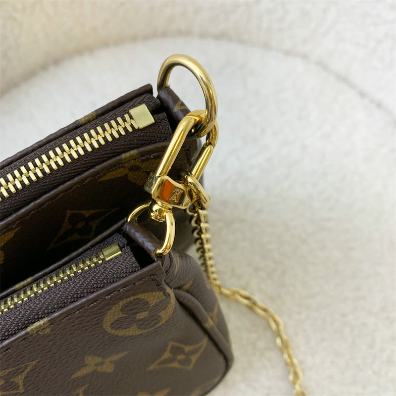 LV Multi Pochette Accessoires MPA in Monogram Canvas, Khaki Strap and GHW