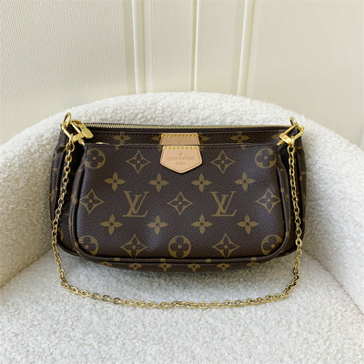 LV Multi Pochette Accessoires MPA in Monogram Canvas, Khaki Strap and GHW