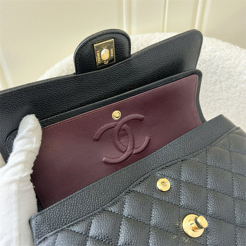 Chanel Small Classic CF Flap in Black Caviar GHW