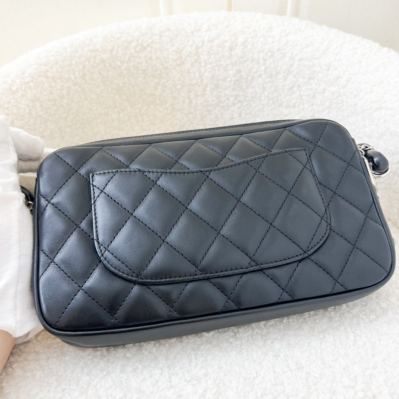 Chanel Cambon Clutch Bag in Black Lambskin SHW