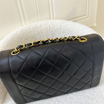 Chanel Medium Diana in Black Lambskin 24K Plated GHW