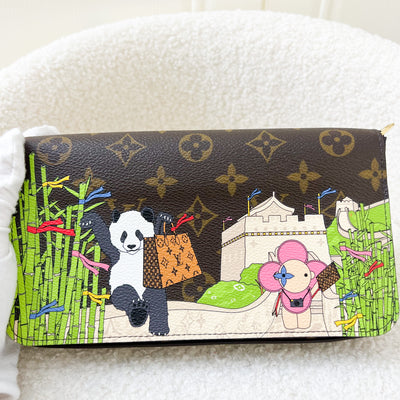 LV Felicie Pochette (Vivienne in Great Wall of China) in Monogram Canvas GHW