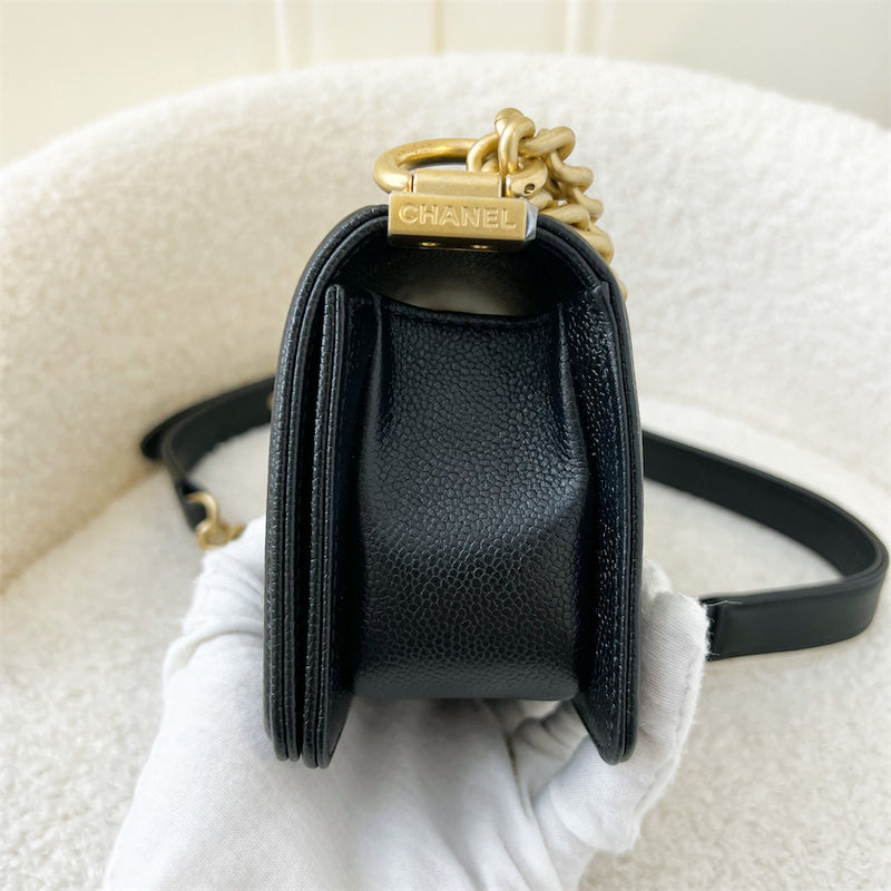 Chanel Mini 15cm Boy Flap in Black Caviar GHW