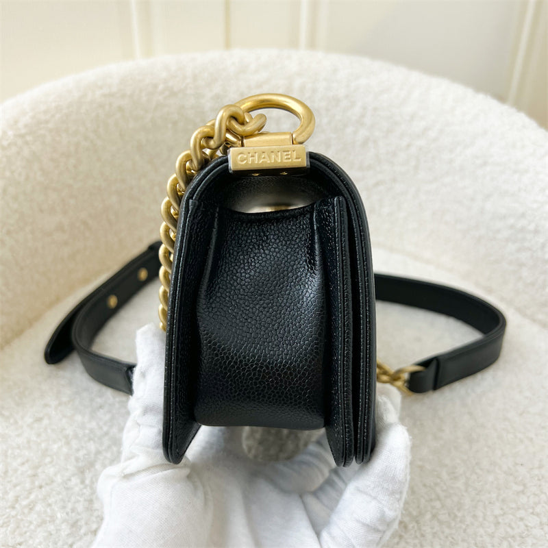 Chanel Mini 15cm Boy Flap in Black Caviar GHW