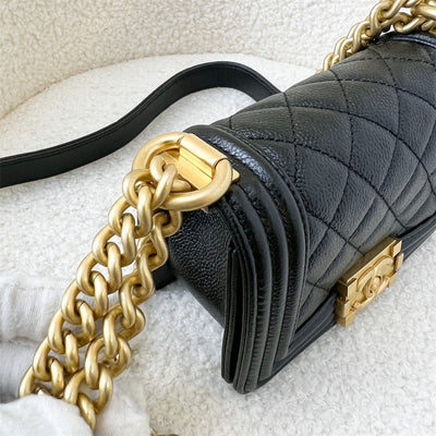 Chanel Mini 15cm Boy Flap in Black Caviar GHW