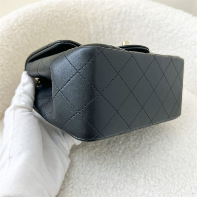 Chanel Classic Square Mini Flap in Black Lambskin LGHW