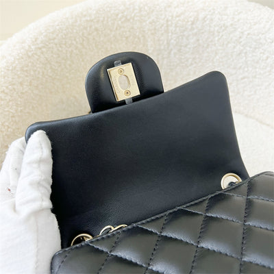 Chanel Classic Square Mini Flap in Black Lambskin LGHW