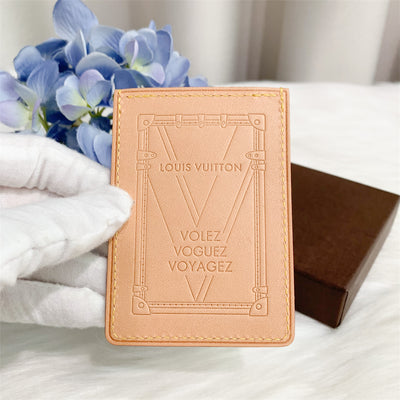 LV Volez Voguez Voyagez Card Holder in Vachetta Leather