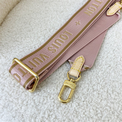 LV Multi Pochette Bandouliere Strap in Rose Clair Canvas GHW