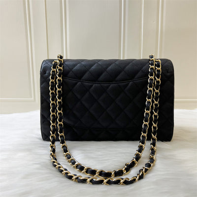 Chanel Classic Jumbo Double Flap in Black Caviar GHW