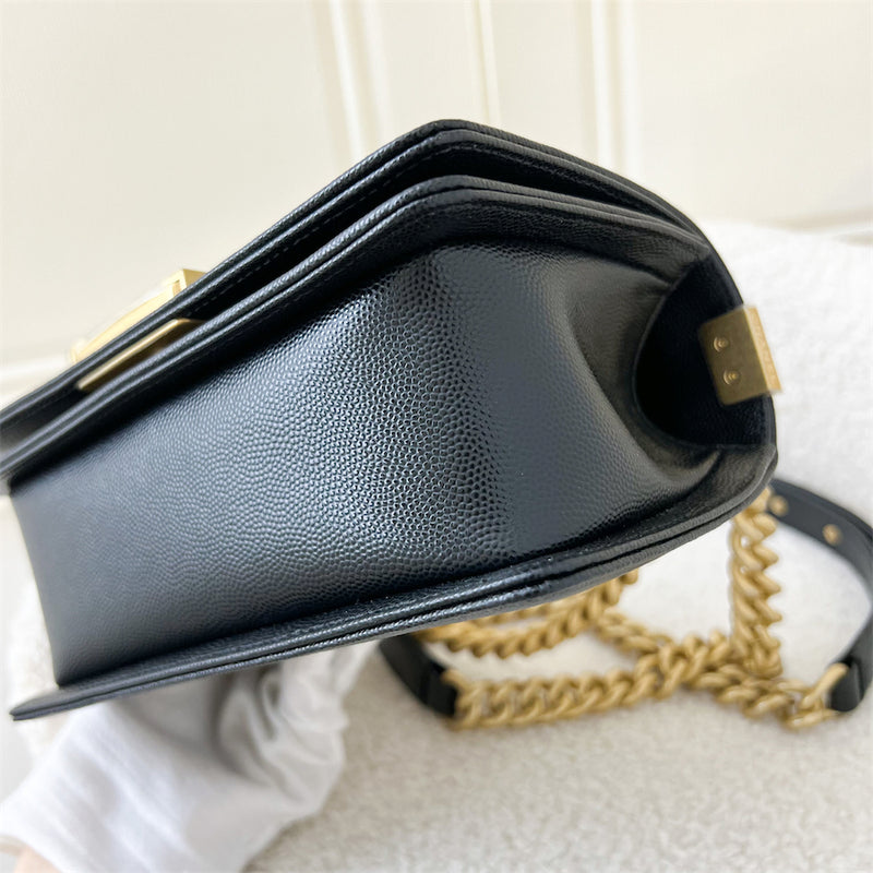 Chanel Small 20cm Boy Flap in Black Caviar AGHW