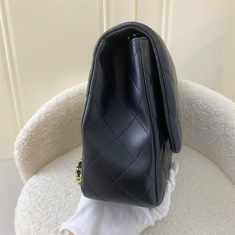 Chanel Jumbo Classic Single Flap SF in Black Lambskin GHW