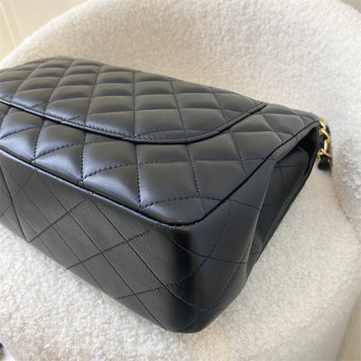 Chanel Jumbo Classic Single Flap SF in Black Lambskin GHW