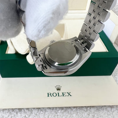 Rolex Lady's Datejust (26mm) with Silver Dial, 18K White Gold Bezel and Stainless Steel Jubilee Link Bracelet (179174)