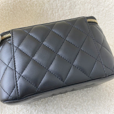 Chanel 23C Pearl Crush Small Vanity in Black Lambskin LGHW