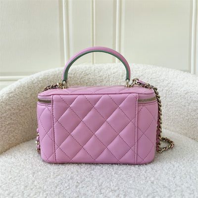 Chanel Top Handle Small Vanity in 23P Pink Lambskin LGHW