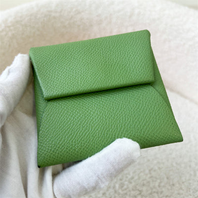 Hermes Bastia Coin Purse in Vert Criquet Epsom Leather