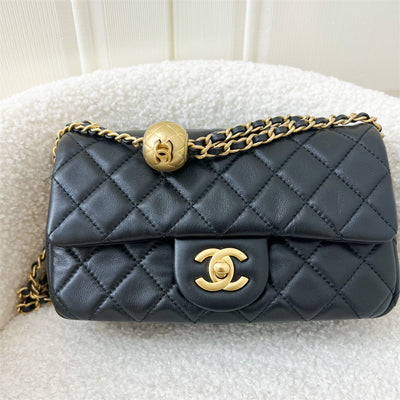 Chanel Pearl Crush Mini Rectangle Flap in Black Lambskin AGHW