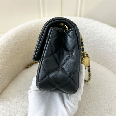 Chanel Pearl Crush Mini Rectangle Flap in Black Lambskin AGHW