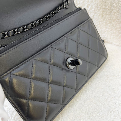 Chanel Trendy CC Wallet on Chain WOC in Black Lambskin Black HW