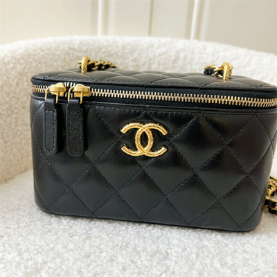 Chanel 23C Small Vanity in Black Lambskin AGHW