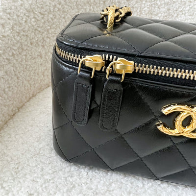 Chanel 23C Small Vanity in Black Lambskin AGHW