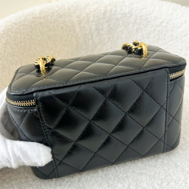 Chanel 23C Small Vanity in Black Lambskin AGHW