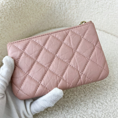 Chanel 2.55 Reissue Mini O-Case in Light Pink Distressed Calfskin AGHW