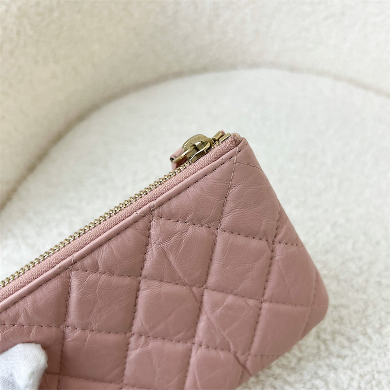 Chanel 2.55 Reissue Mini O-Case in Light Pink Distressed Calfskin AGHW