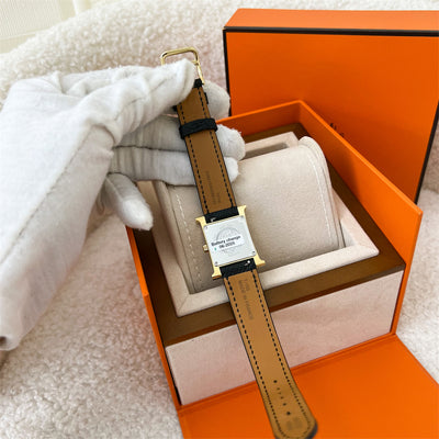 Hermes Heure H PM Watch with Black Epsom Strap and GHW
