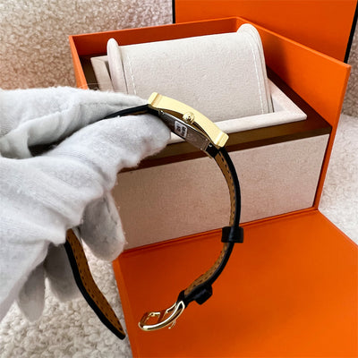 Hermes Heure H PM Watch with Black Epsom Strap and GHW