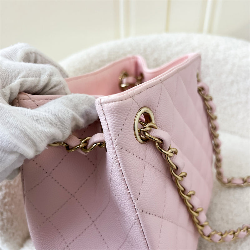 Chanel 22S Bucket Bag in Light Pink Caviar LGHW