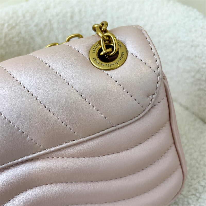 LV New Wave Chain Bag PM in Pearly Rose Blossom Calfskin GHW