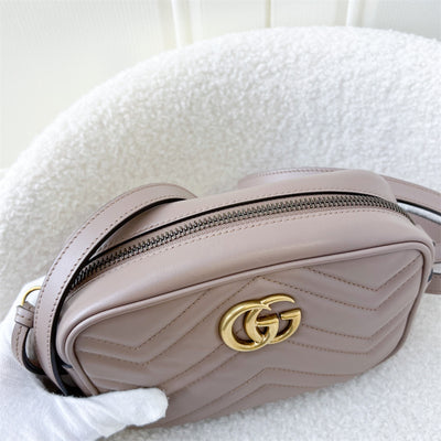 Gucci Mini Marmont Camera Bag in Nude Pink AGHW