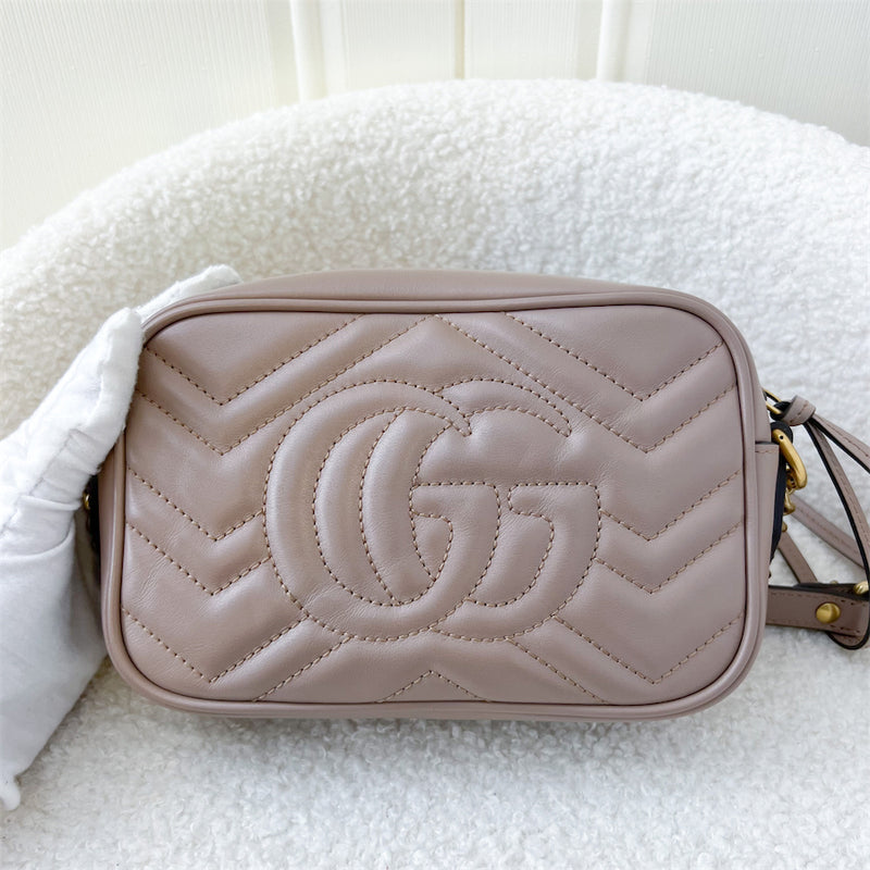 Gucci Mini Marmont Camera Bag in Nude Pink AGHW