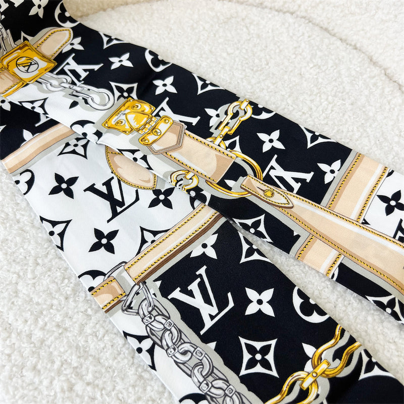 LV Twilly in Black, White and Gold
