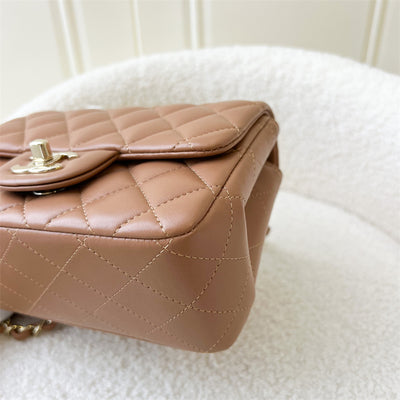 Chanel Classic Square Mini Flap in 22S Caramel Lambskin LGHW