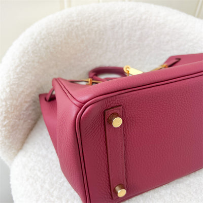 Hermes Birkin 25 in Rouge Grenat Togo Leather and GHW