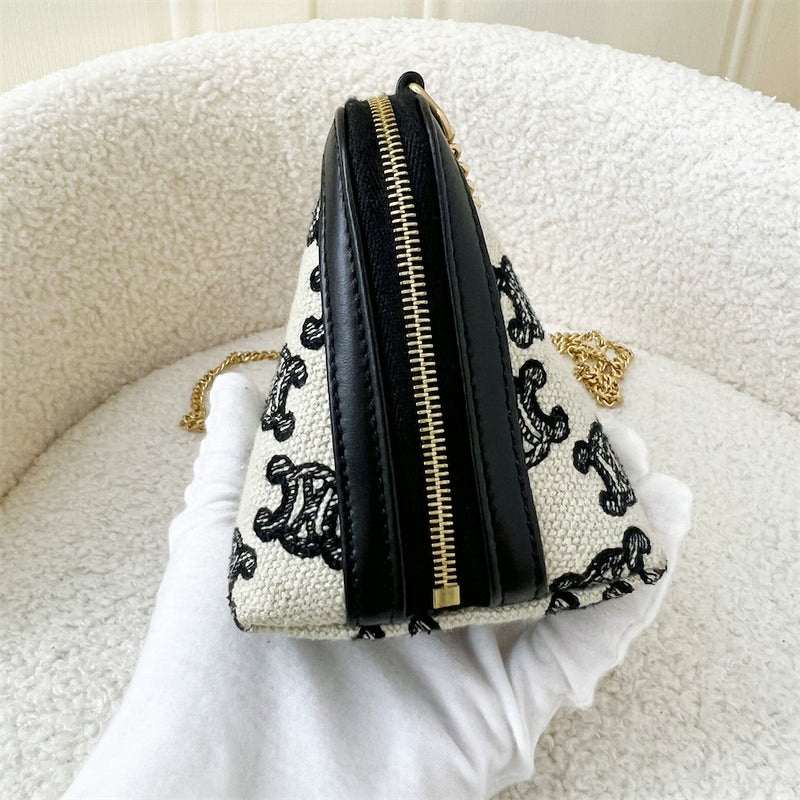 Celine Clutch on Chain in Triomphe Textile Canvas and GHW