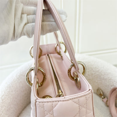 Dior Medium Lady Dior in Light Pink Lambskin LGHW