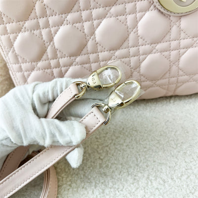 Dior Medium Lady Dior in Light Pink Lambskin LGHW