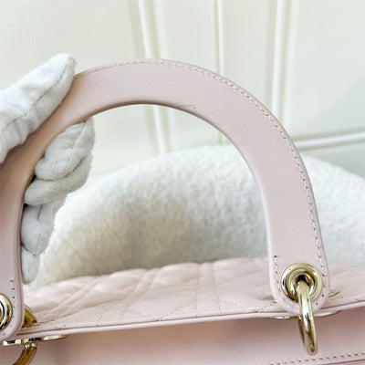 Dior Medium Lady Dior in Light Pink Lambskin LGHW