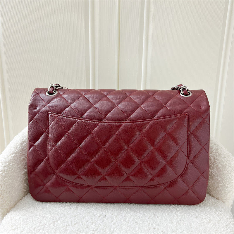 Chanel Jumbo CF Double Flap in Dark Red Caviar SHW