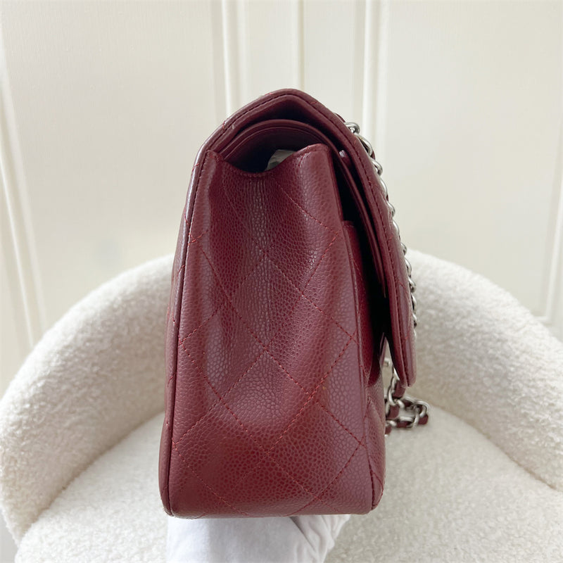 Chanel Jumbo CF Double Flap in Dark Red Caviar SHW