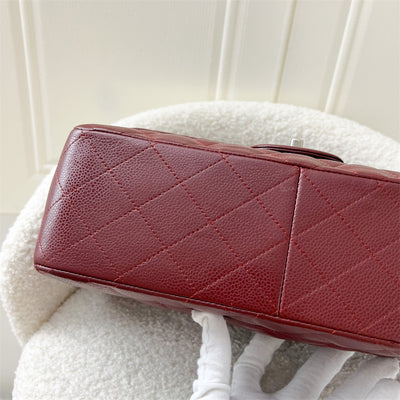 Chanel Jumbo CF Double Flap in Dark Red Caviar SHW