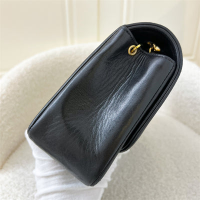 Chanel Small 22cm Diana Flap in Black Lambskin and 24K GHW