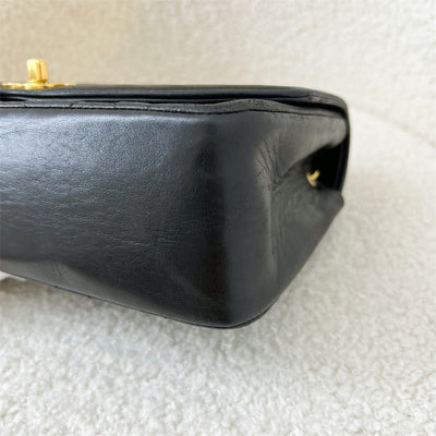 Chanel Small 22cm Diana Flap in Black Lambskin and 24K GHW