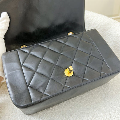 Chanel Small 22cm Diana Flap in Black Lambskin and 24K GHW