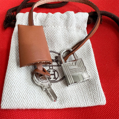 Hermes Herbag A Dos Zip Retourne Backpack in Orange Mecano Canvas, Fauve Calfskin and PHW
