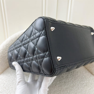 Dior Medium Lady Dior in Black Lambskin and SHW